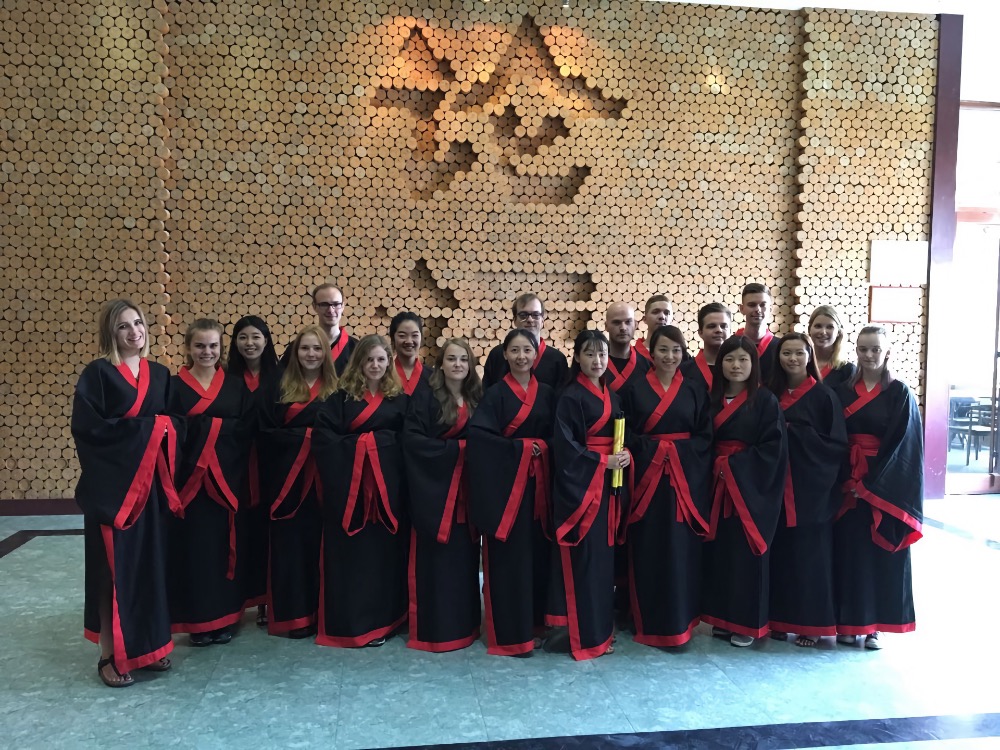 Group photo in the entrance hall