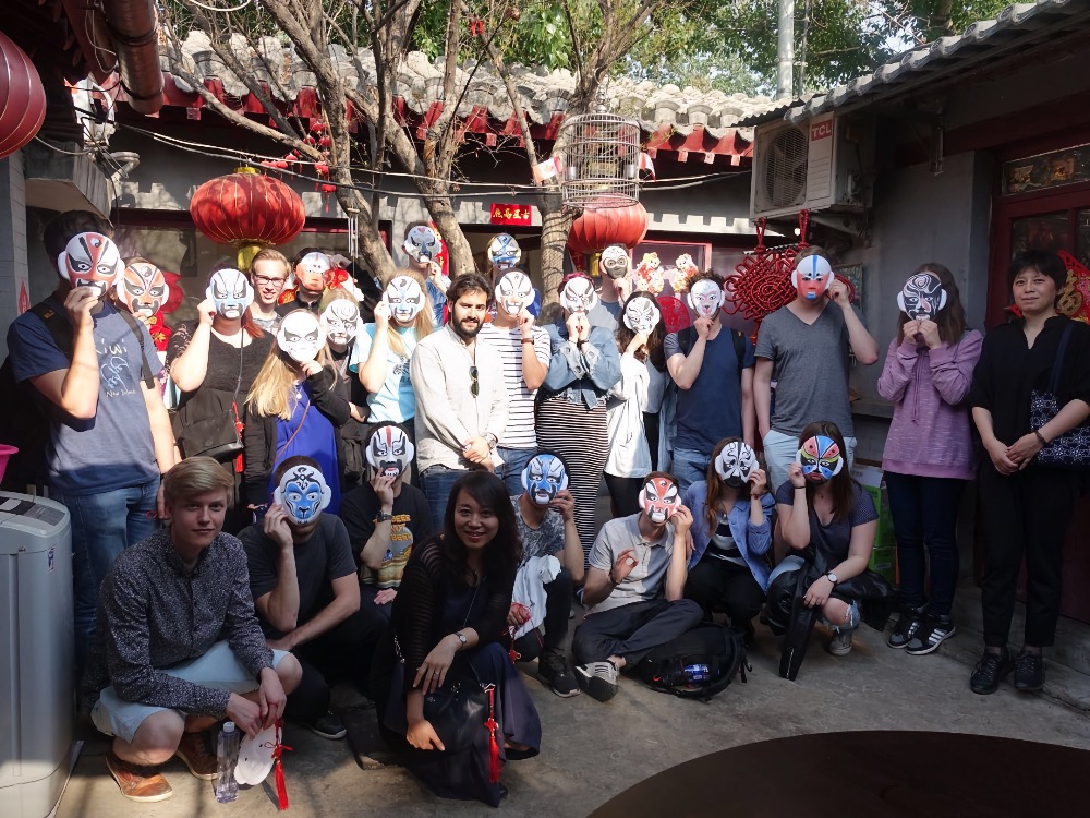 Group shot inside a traditional courtyard